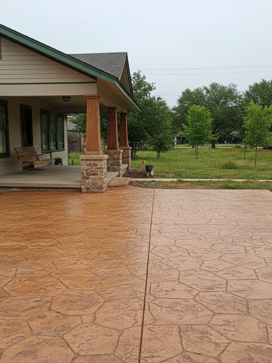 San Angelo Concrete crew working on a home