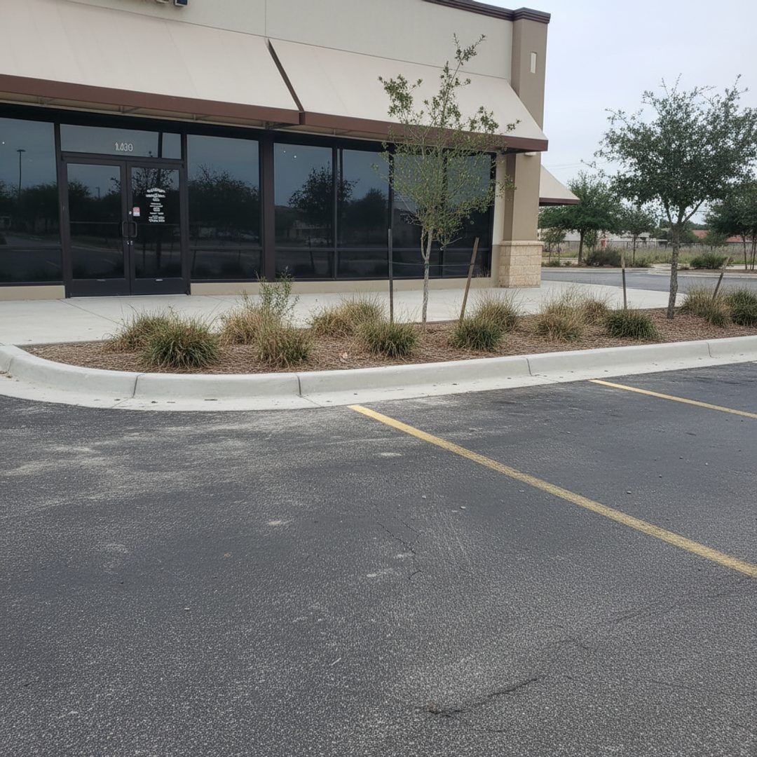 Concrete Curbing completed by San Angelo Concrete in Wall, TX