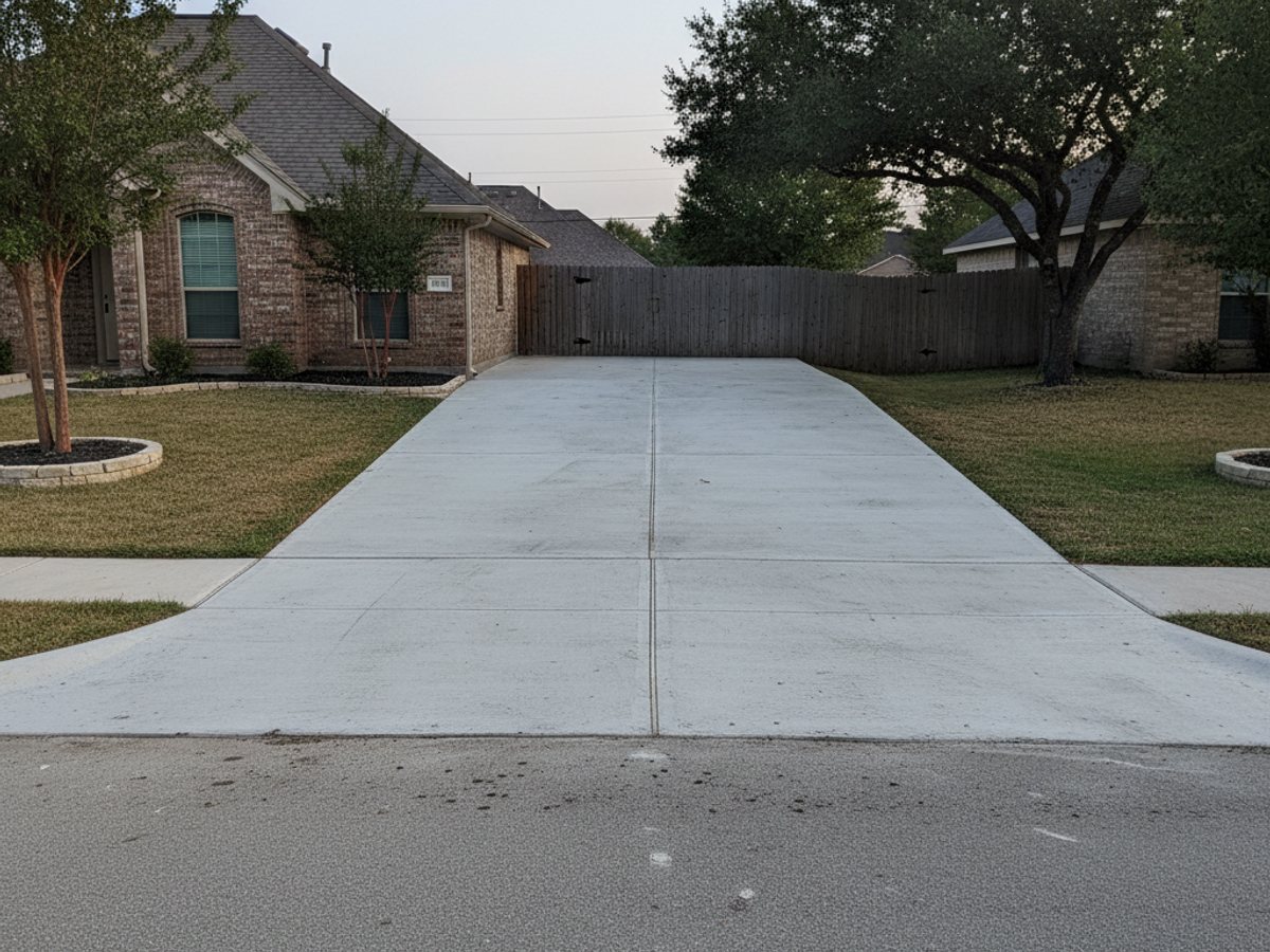 Concrete Driveways completed by San Angelo Concrete in Christoval, TX
