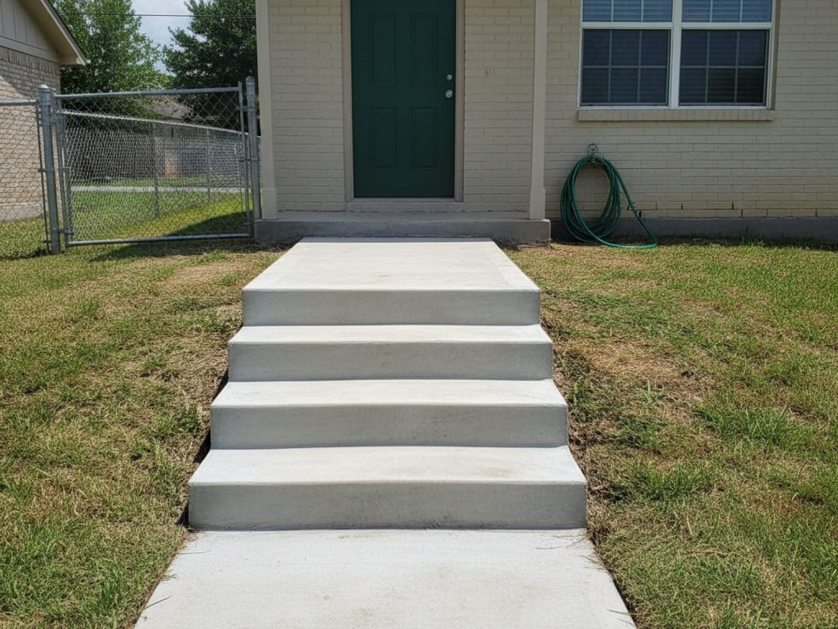 Concrete Steps & Porches completed by San Angelo Concrete in Robert Lee, TX